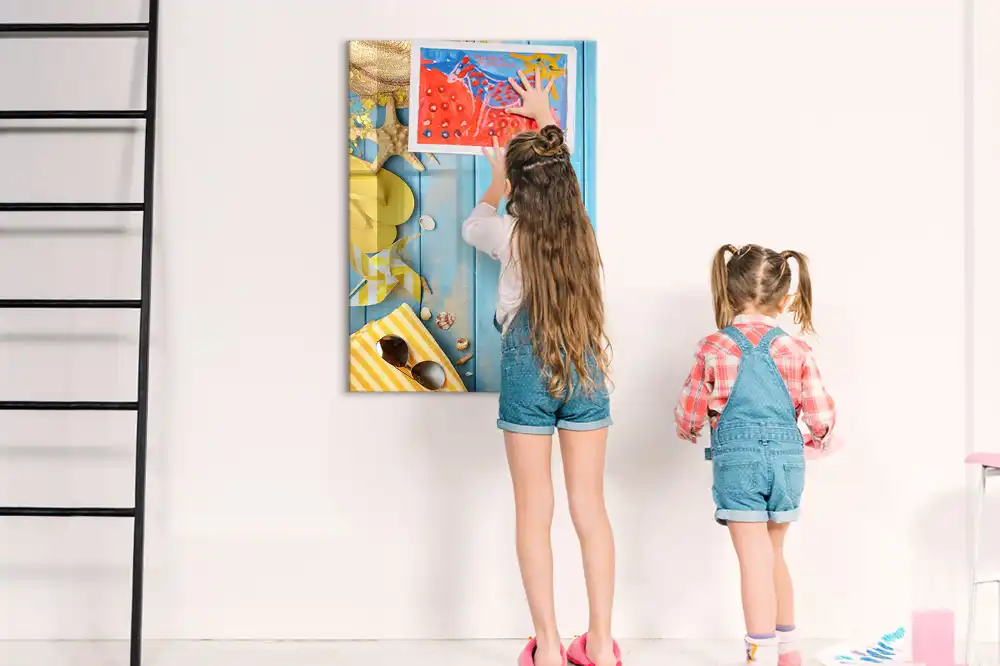 Tableau magnétique avec feutre et accessoires de plage