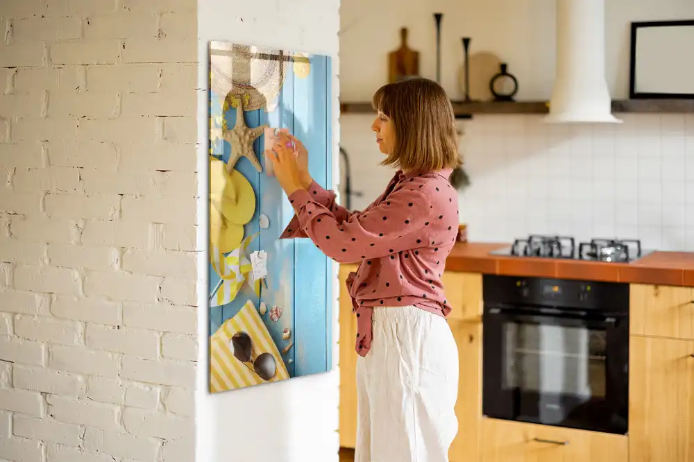 Tableau magnétique avec feutre et accessoires de plage