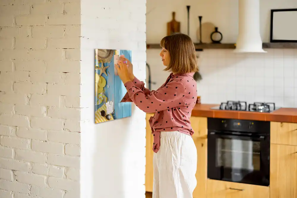 Tableau magnétique avec feutre et accessoires de plage