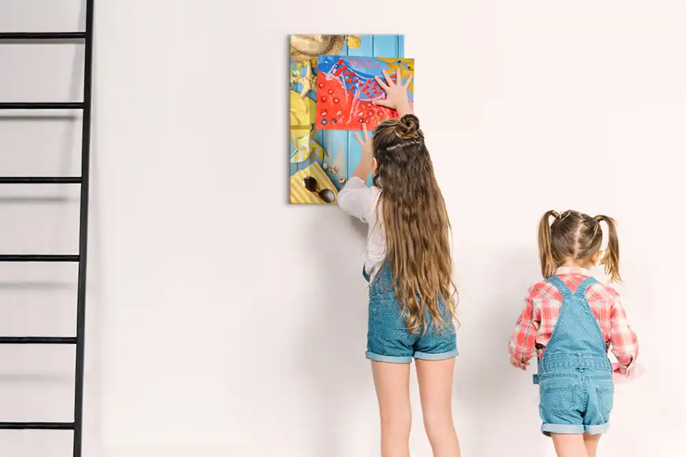 Tableau magnétique avec feutre et accessoires de plage