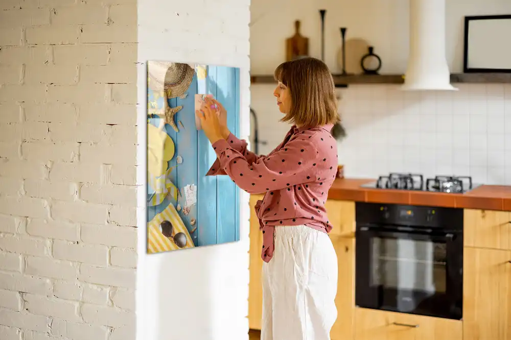 Tableau magnétique avec feutre et accessoires de plage