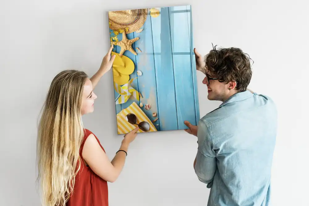 Tableau magnétique avec feutre et accessoires de plage
