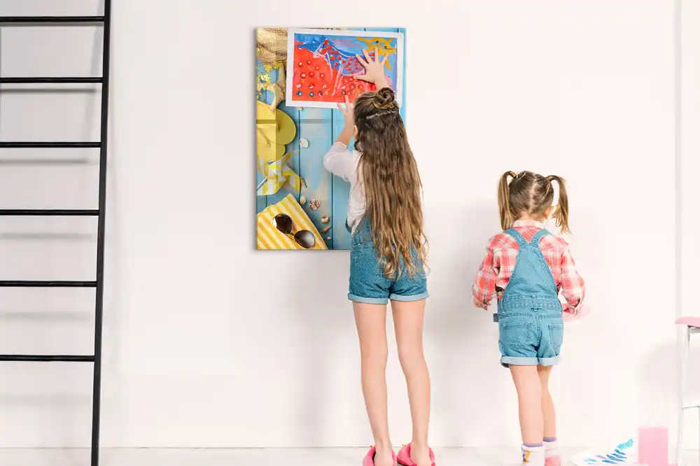 Tableau magnétique avec feutre et accessoires de plage
