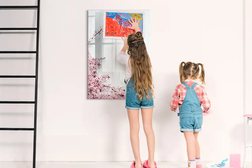 Tableau magnétique en bois pour dessin