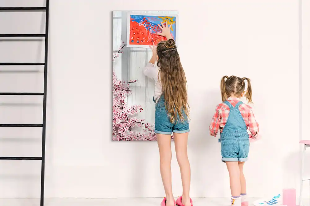 Tableau magnétique en bois pour dessin