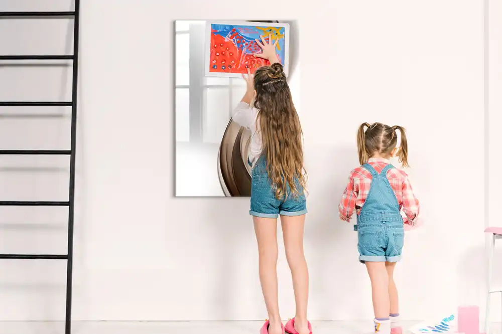 Tableau magnétique effaçable à motif ondulé