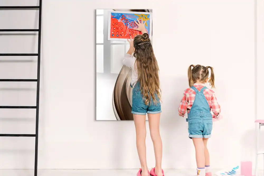 Tableau magnétique effaçable à motif ondulé