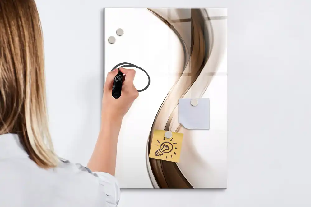 Tableau magnétique effaçable à motif ondulé