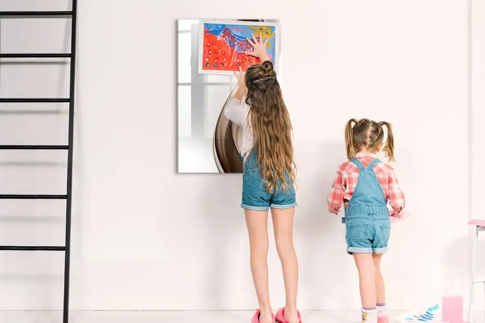 Tableau magnétique effaçable à motif ondulé
