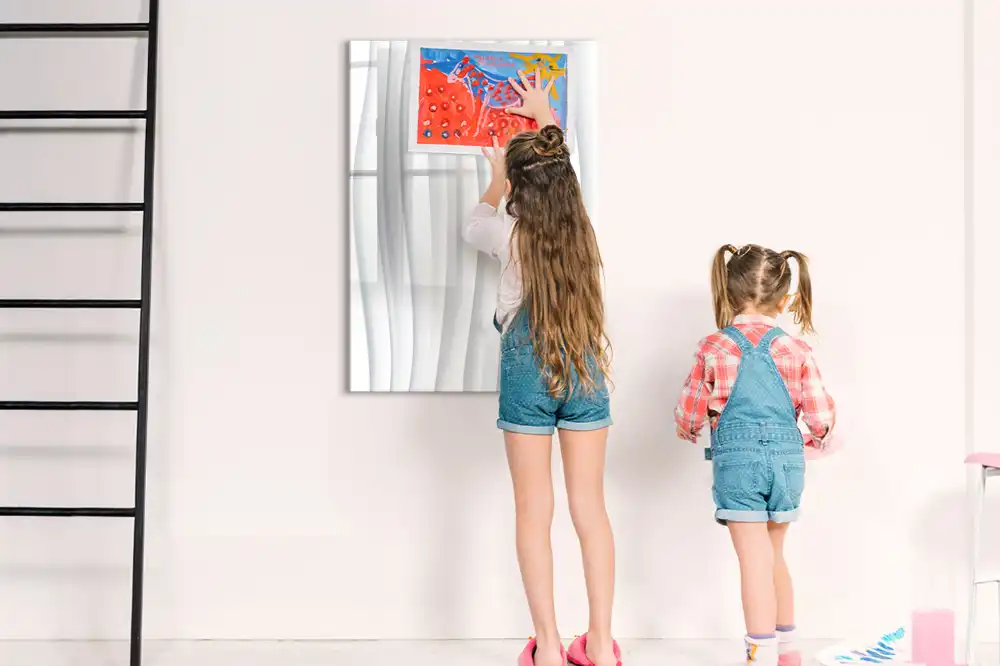 Tableau magnétique effaçable à formes linéaires