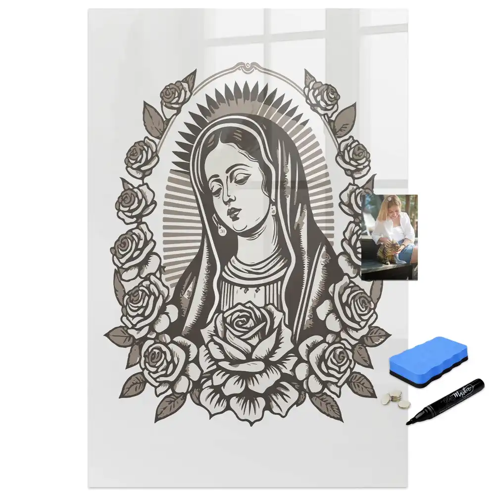 Tableau magnétique effaçable à l'effigie de Notre-Dame de Guadalupe