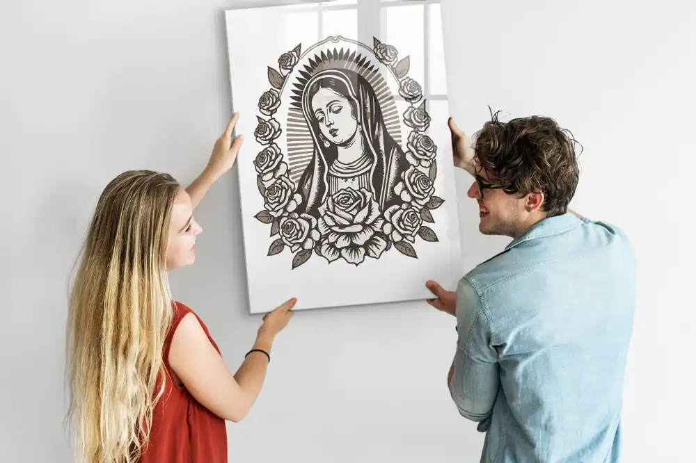 Tableau magnétique effaçable à l'effigie de Notre-Dame de Guadalupe