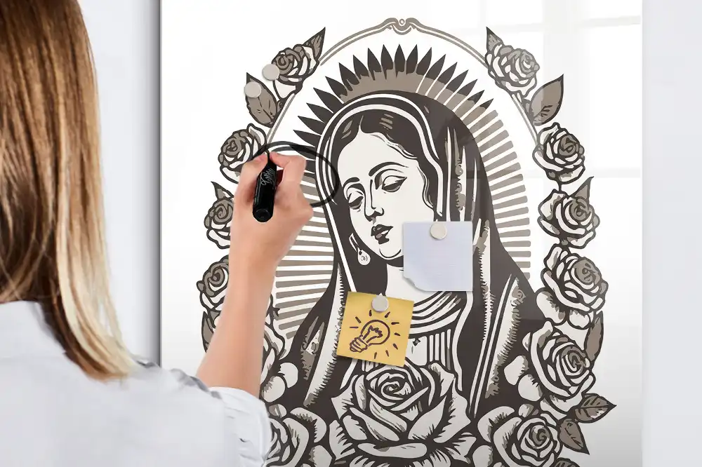 Tableau magnétique effaçable à l'effigie de Notre-Dame de Guadalupe