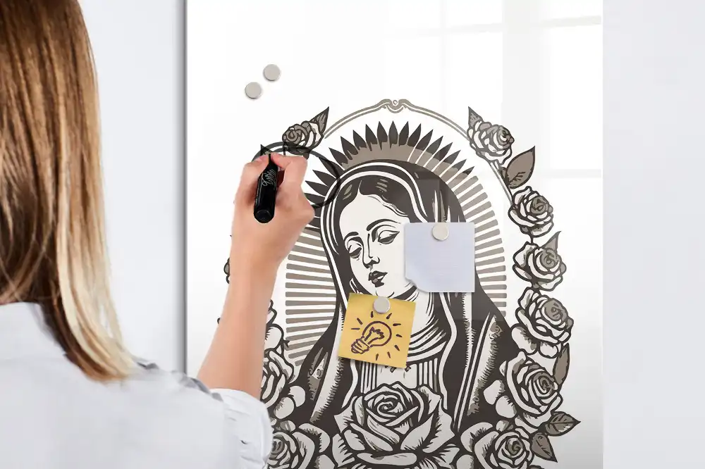 Tableau magnétique effaçable à l'effigie de Notre-Dame de Guadalupe