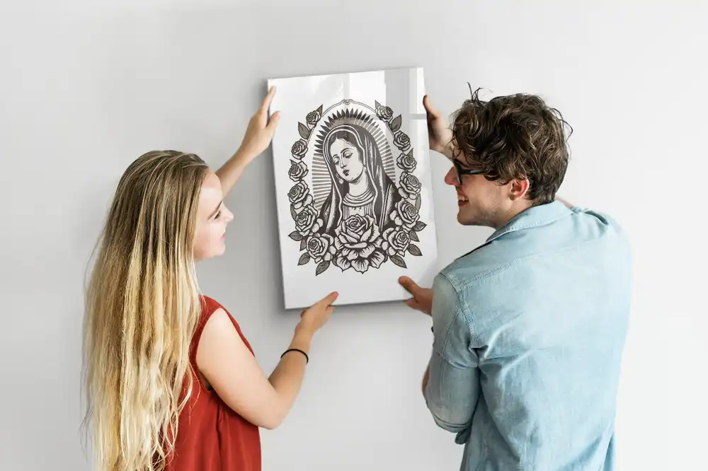 Tableau magnétique effaçable à l'effigie de Notre-Dame de Guadalupe