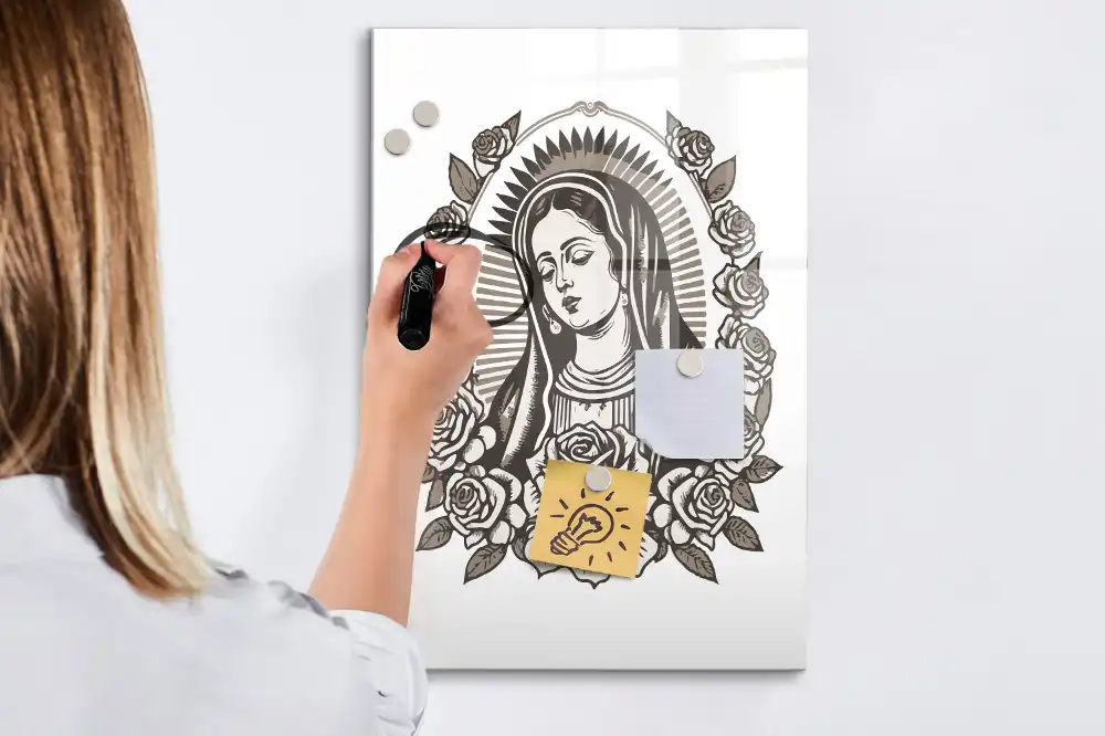 Tableau magnétique effaçable à l'effigie de Notre-Dame de Guadalupe