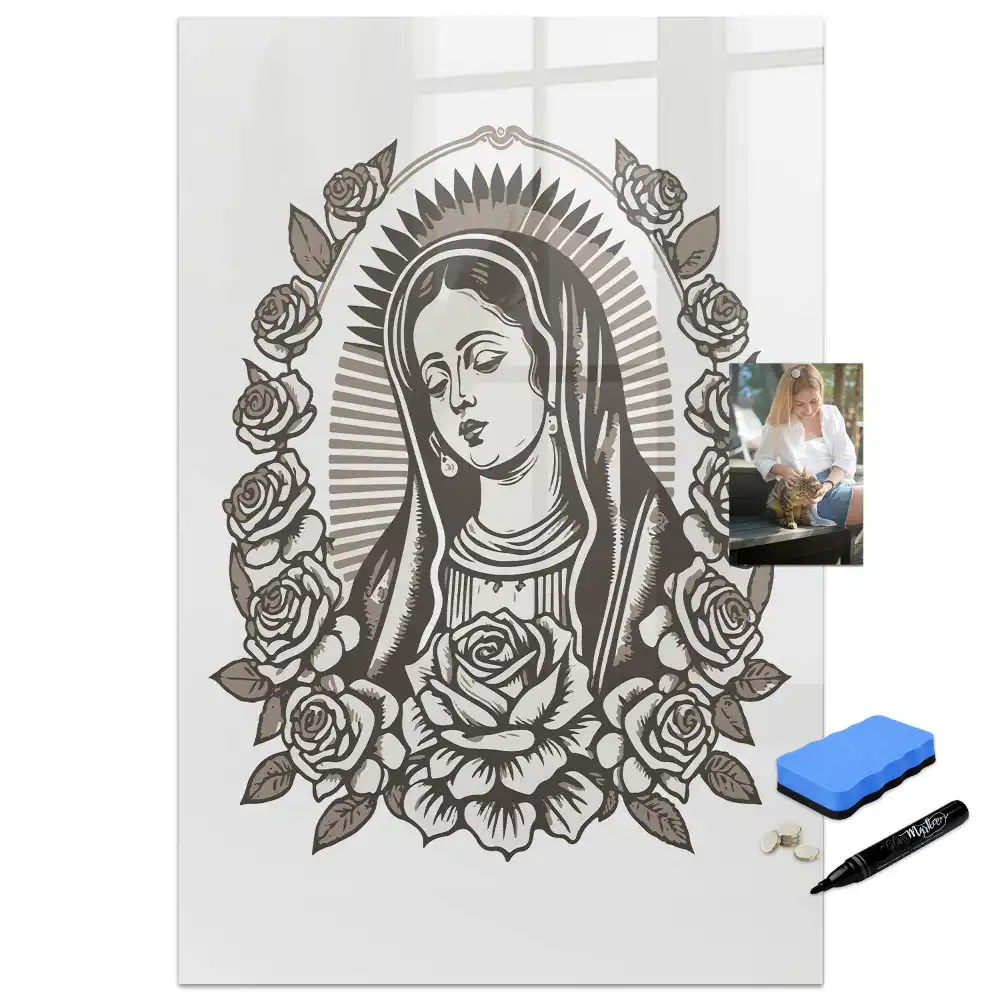 Tableau magnétique effaçable à l'effigie de Notre-Dame de Guadalupe