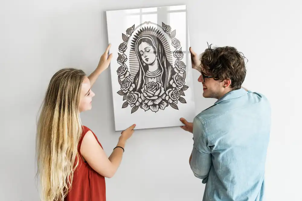 Tableau magnétique effaçable à l'effigie de Notre-Dame de Guadalupe