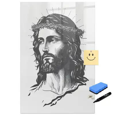 Tableau magnétique pour écriture motif Jésus-Christ