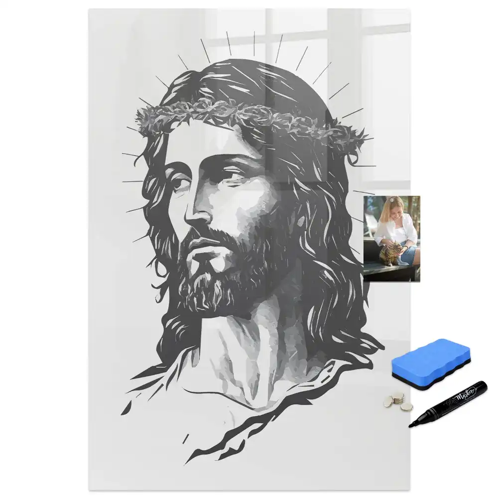 Tableau magnétique pour écriture motif Jésus-Christ
