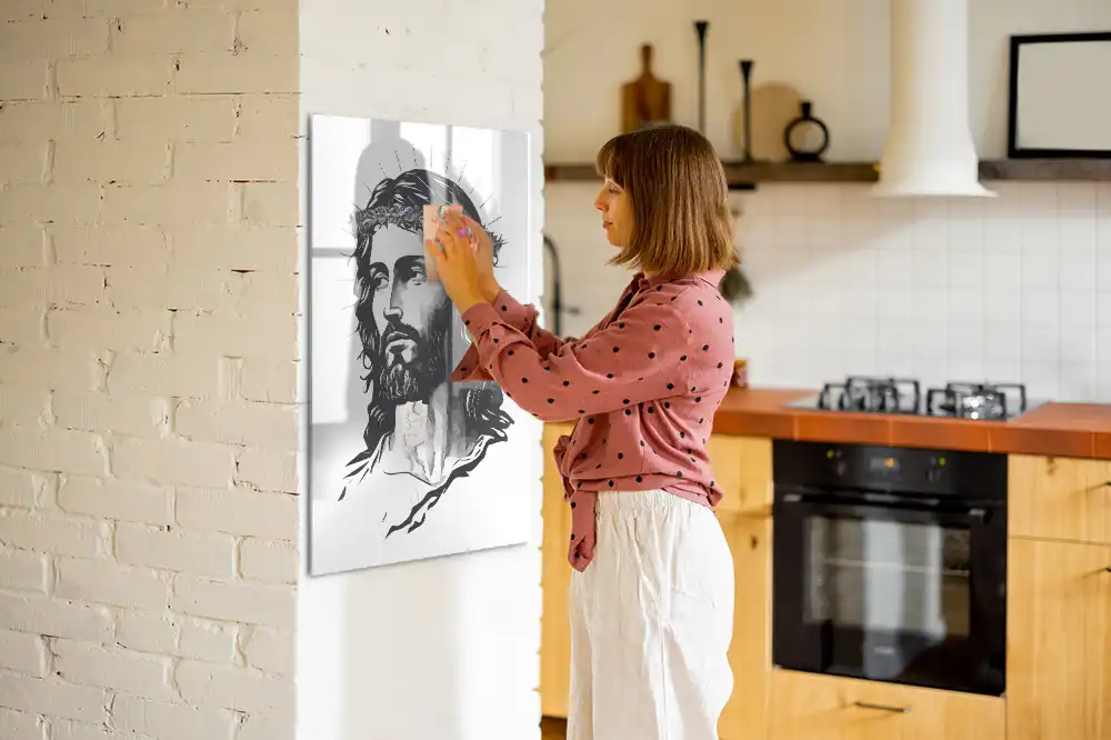 Tableau magnétique pour écriture motif Jésus-Christ