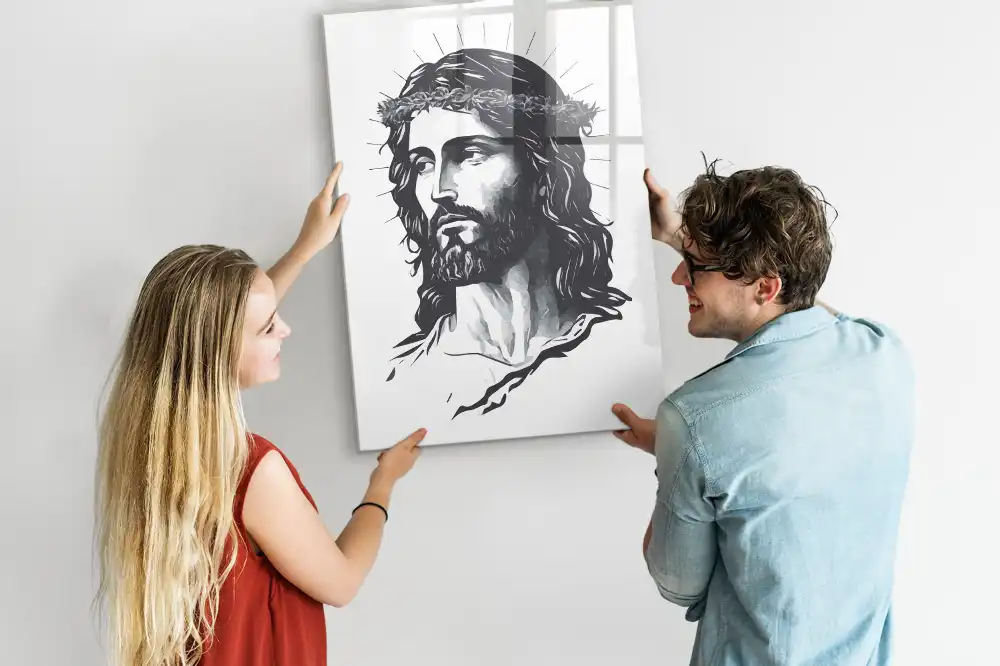 Tableau magnétique pour écriture motif Jésus-Christ