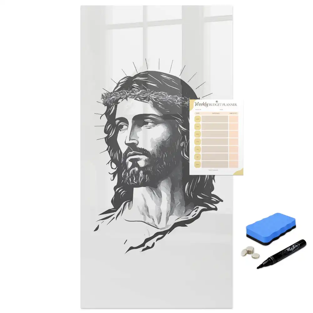 Tableau magnétique pour écriture motif Jésus-Christ