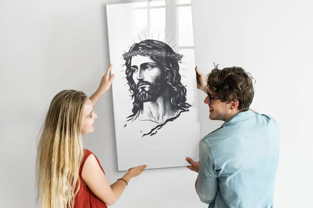 Tableau magnétique pour écriture motif Jésus-Christ