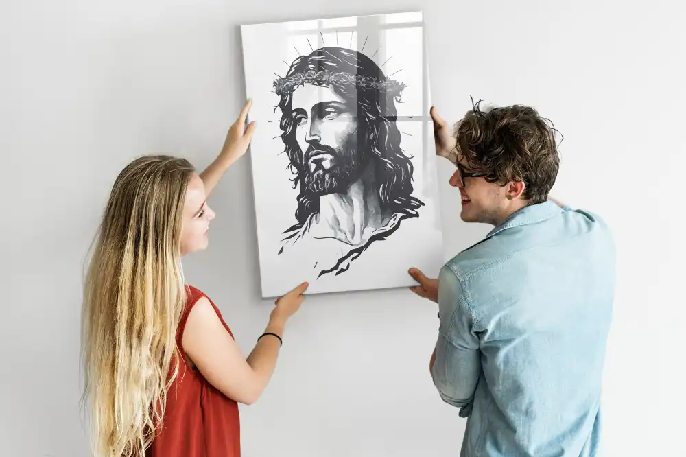 Tableau magnétique pour écriture motif Jésus-Christ