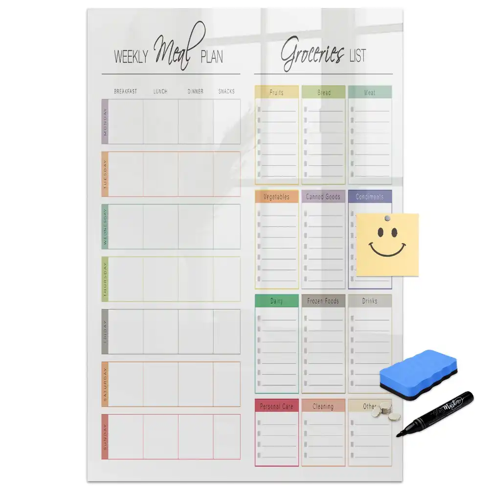 Tableau magnétique pour menu et dessin hebdomadaire