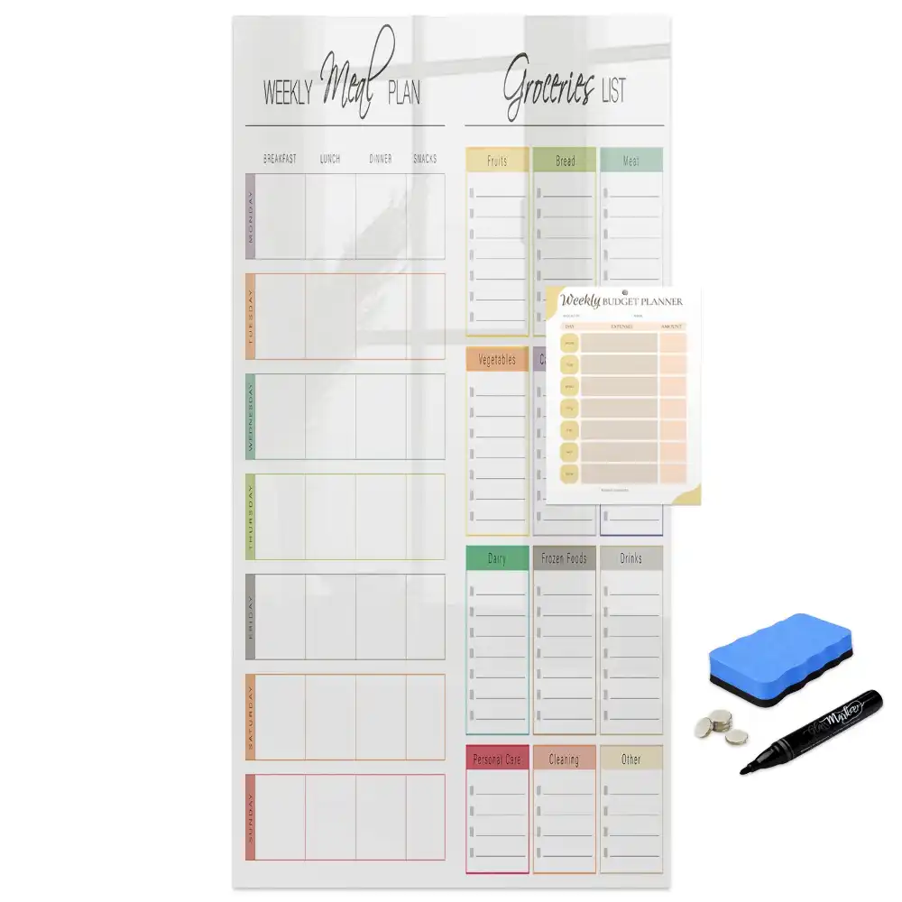 Tableau magnétique pour menu et dessin hebdomadaire