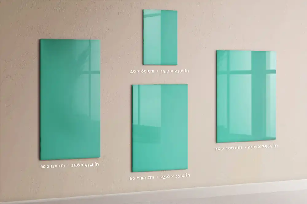 Tableau magnétique turquoise avec feutre