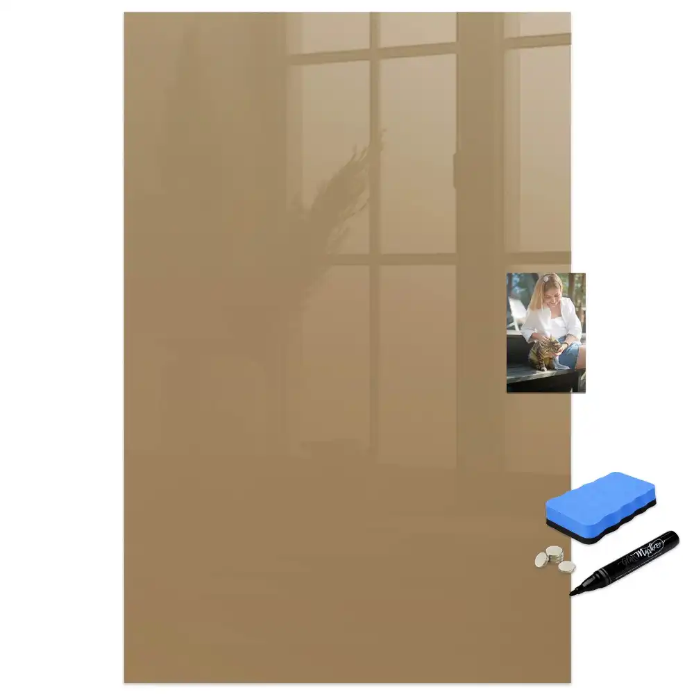 Tableau magnétique effaçable beige foncé
