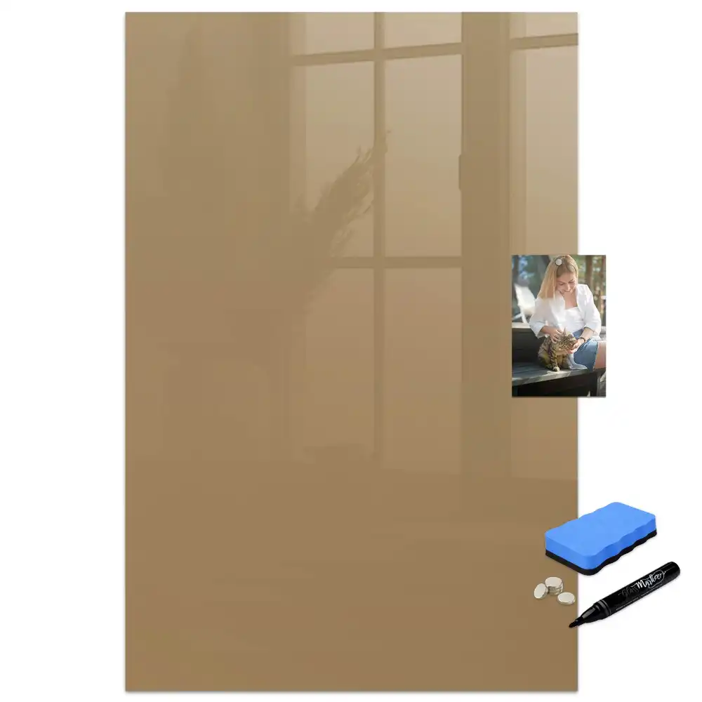 Tableau magnétique effaçable beige foncé