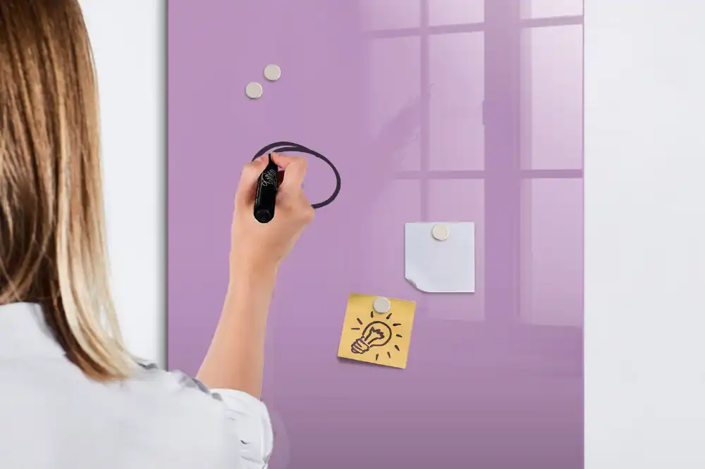 Tableau magnétique pour écriture couleur lilas