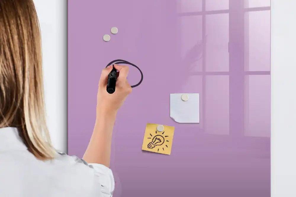 Tableau magnétique pour écriture couleur lilas