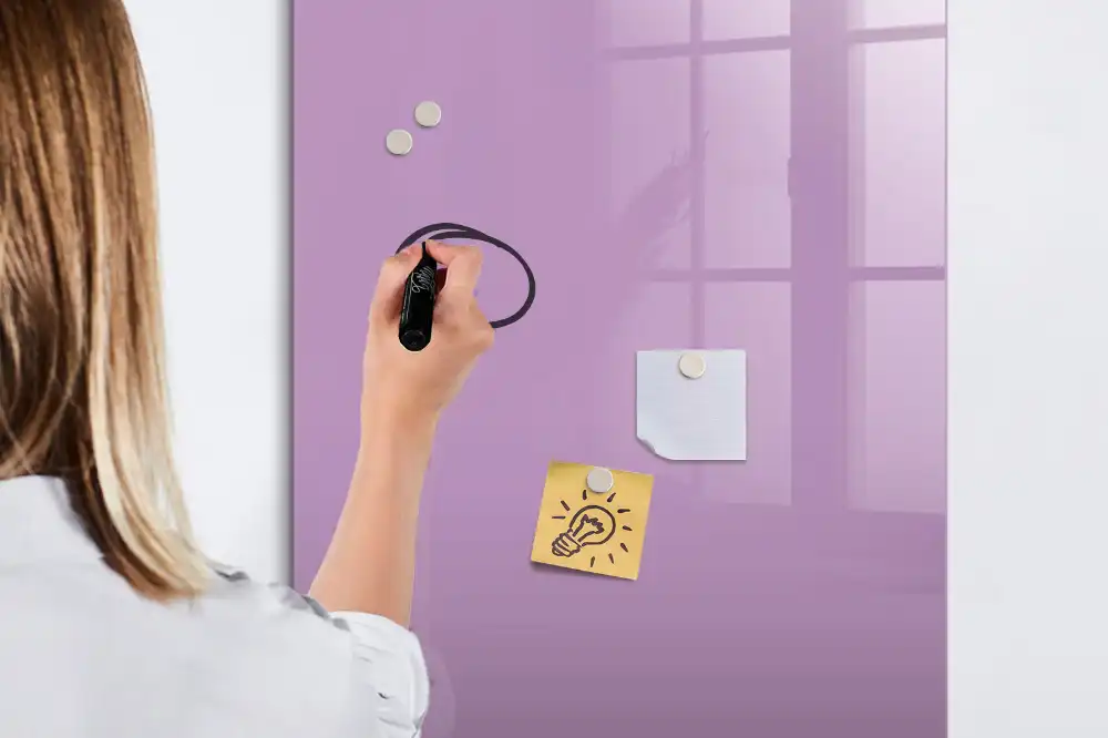 Tableau magnétique pour écriture couleur lilas