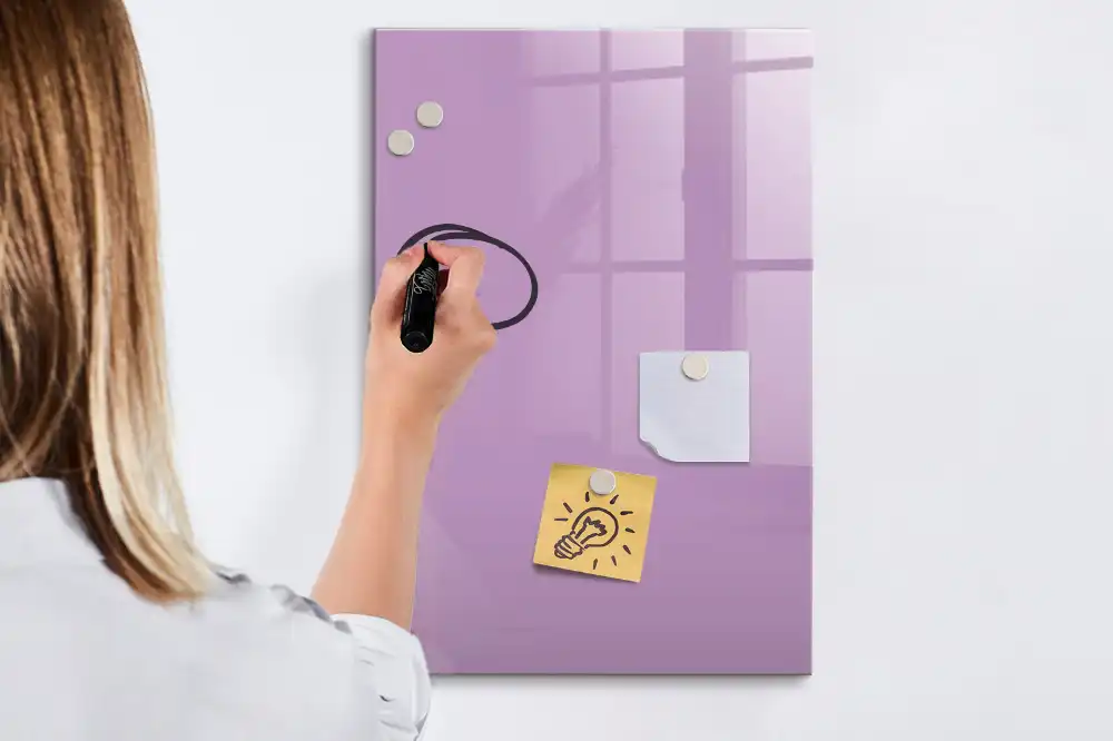 Tableau magnétique pour écriture couleur lilas