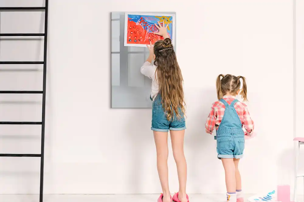 Tableau magnétique pour dessin gris clair