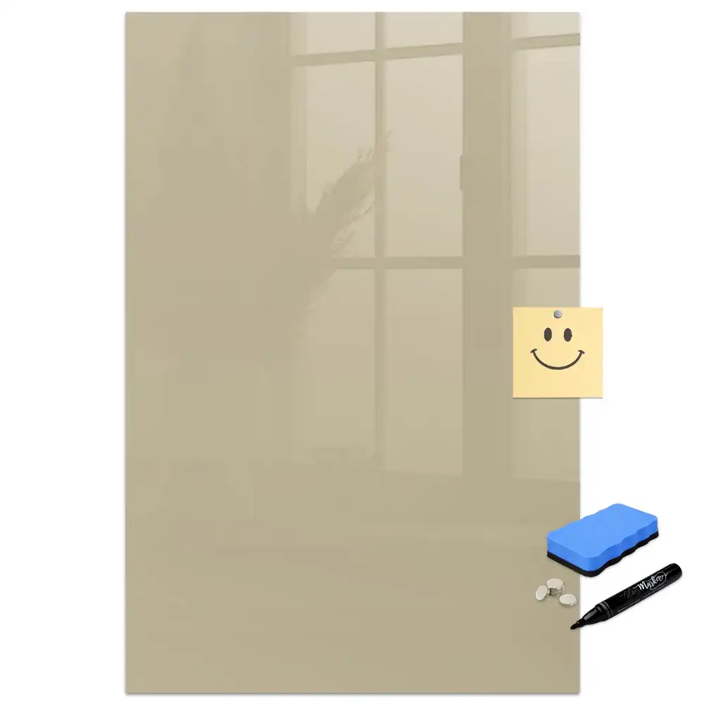 Tableau magnétique beige avec feutre