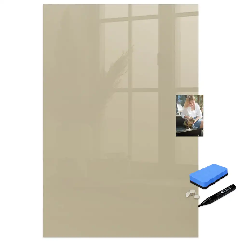 Tableau magnétique beige avec feutre