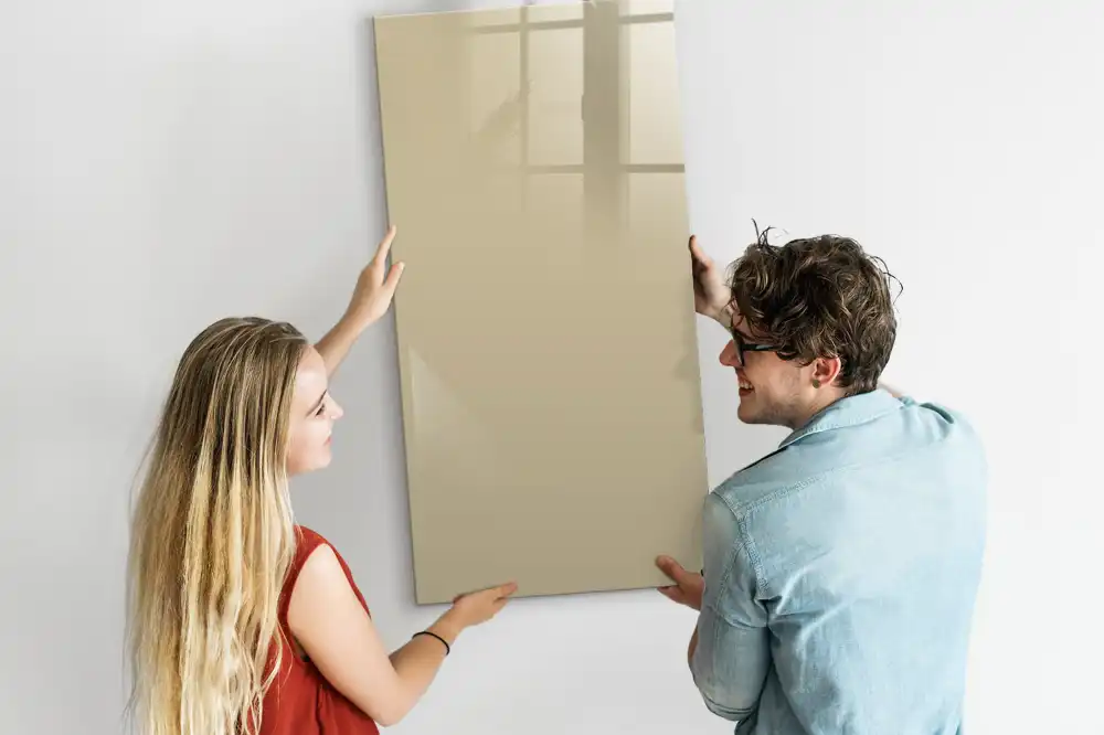 Tableau magnétique beige avec feutre
