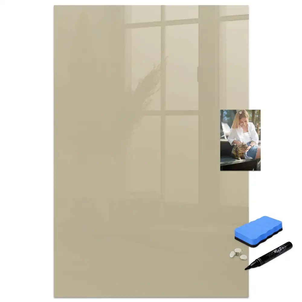 Tableau magnétique beige avec feutre