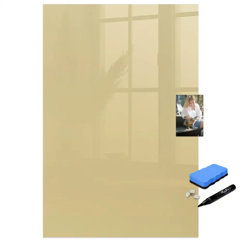 Tableau blanc magnétique effaçable à sec couleur crème