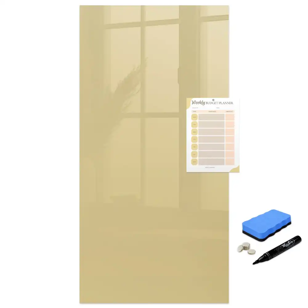Tableau blanc magnétique effaçable à sec couleur crème