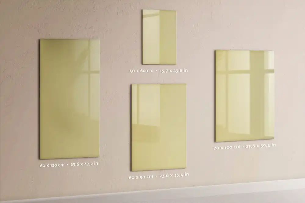 Tableau blanc magnétique effaçable à sec couleur crème