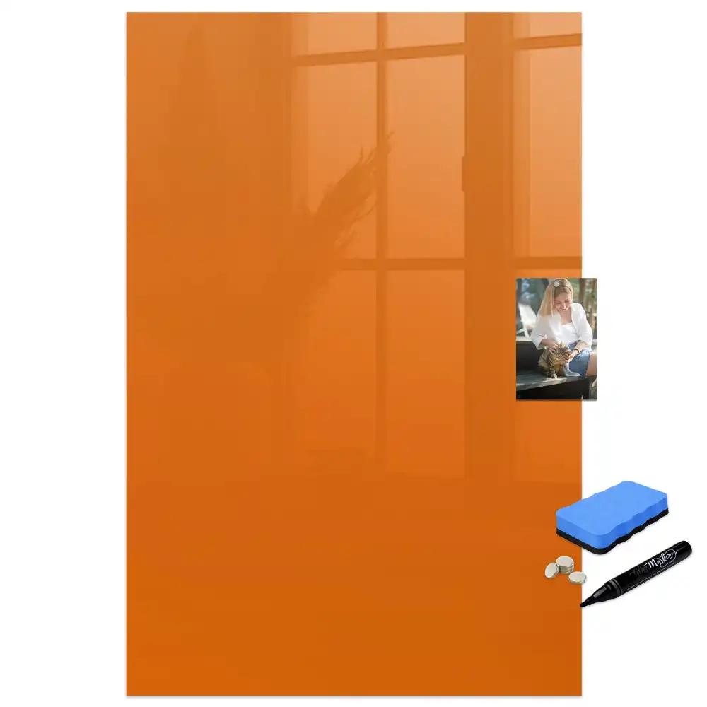 Tableau magnétique pour écriture orange