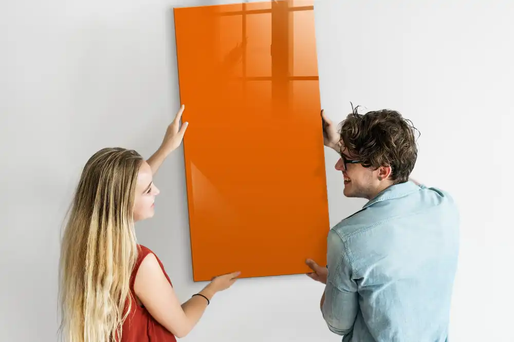 Tableau magnétique pour écriture orange