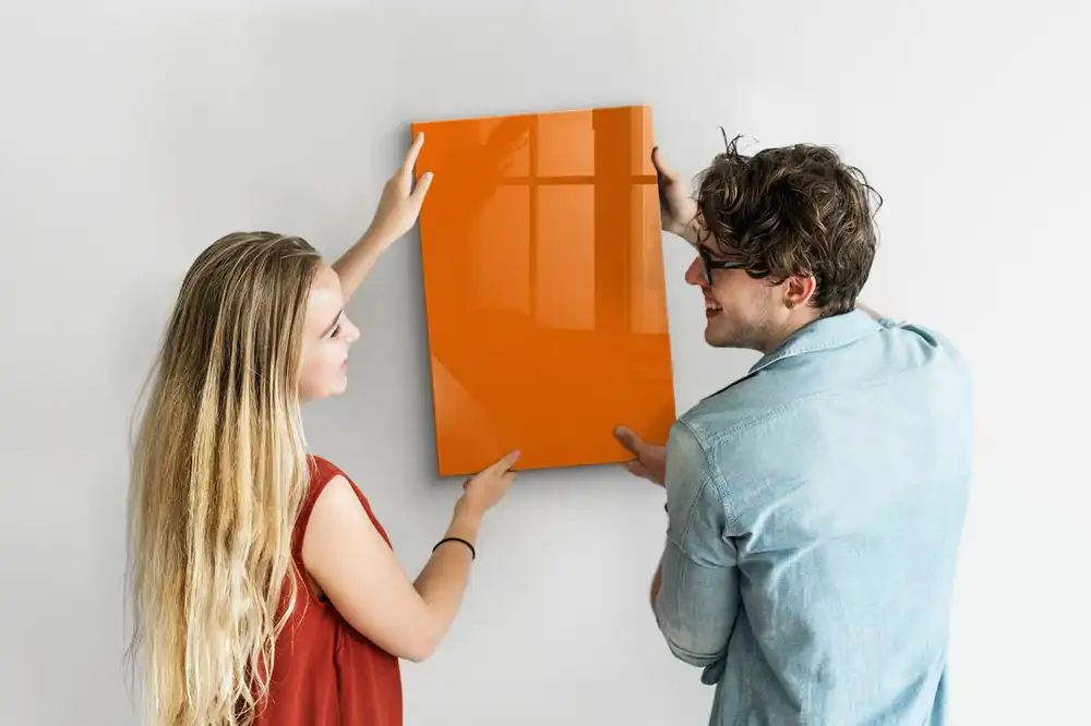 Tableau magnétique pour écriture orange
