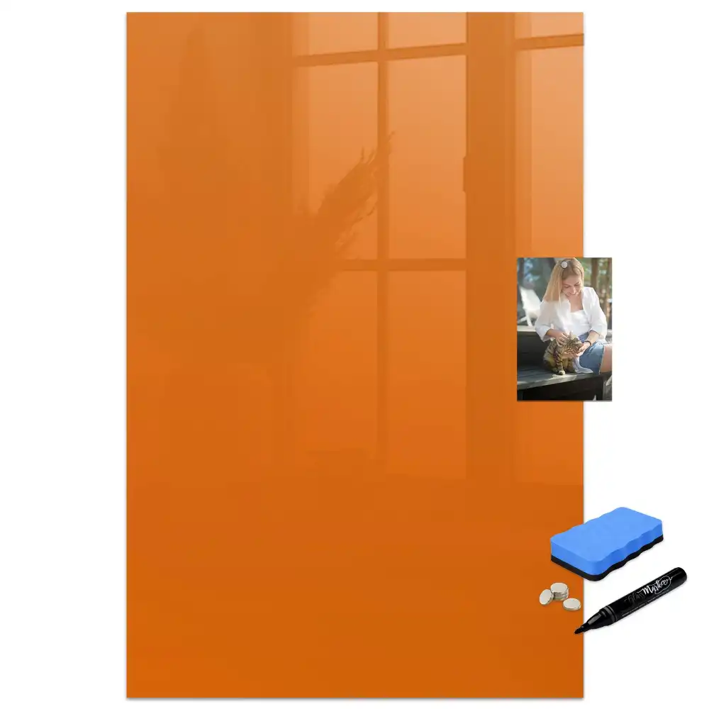 Tableau magnétique pour écriture orange